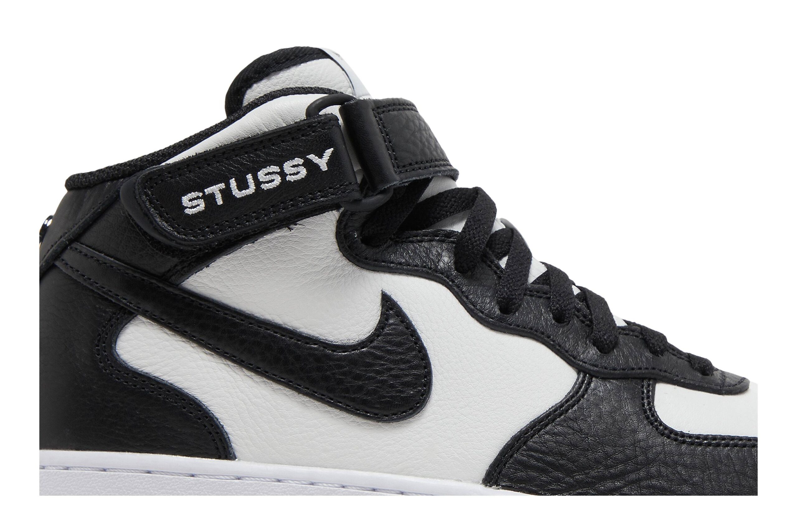STUSSY x Nike Air Force 1 Mid ‘Black Grey’ DJ7840-002 - Image 2