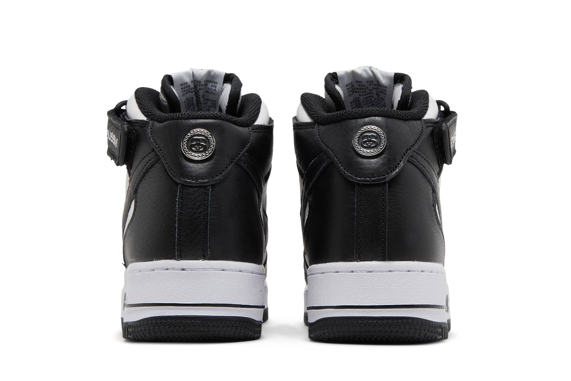 STUSSY x Nike Air Force 1 Mid ‘Black Grey’ DJ7840-002 - Image 6