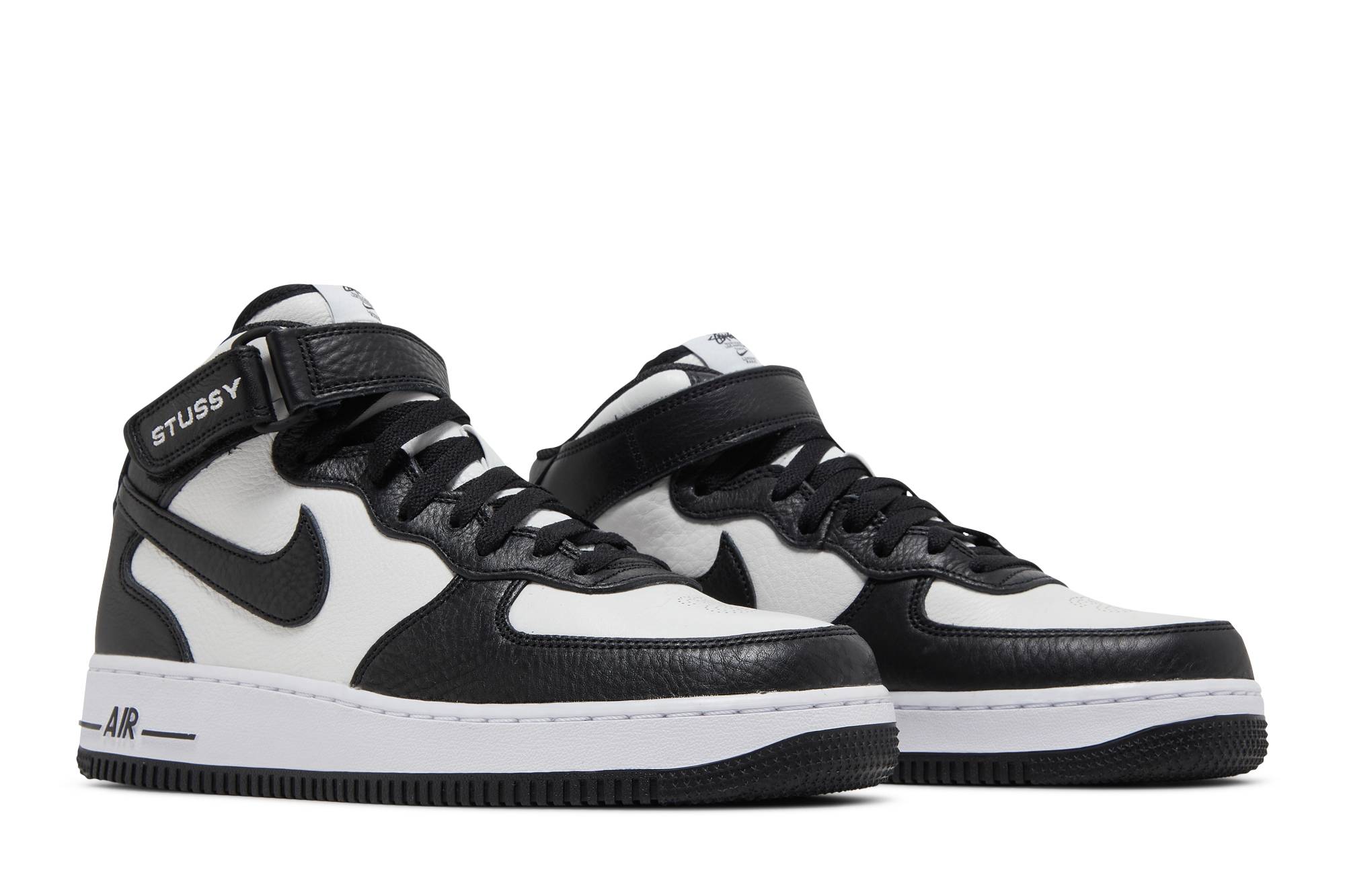 STUSSY x Nike Air Force 1 Mid ‘Black Grey’ DJ7840-002 - Image 8
