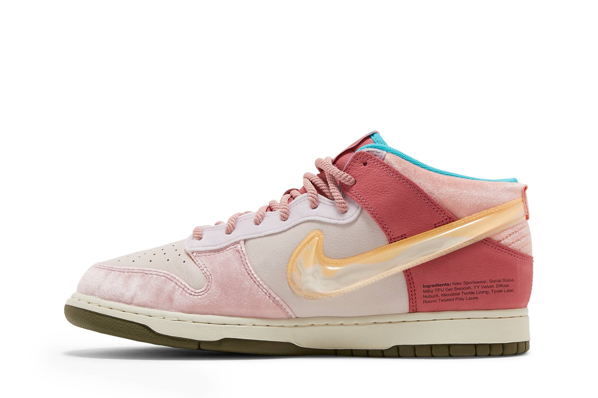 Nike Dunk Mid x Social Status ‘Strawberry Milk’ DJ1173-600 - Image 3