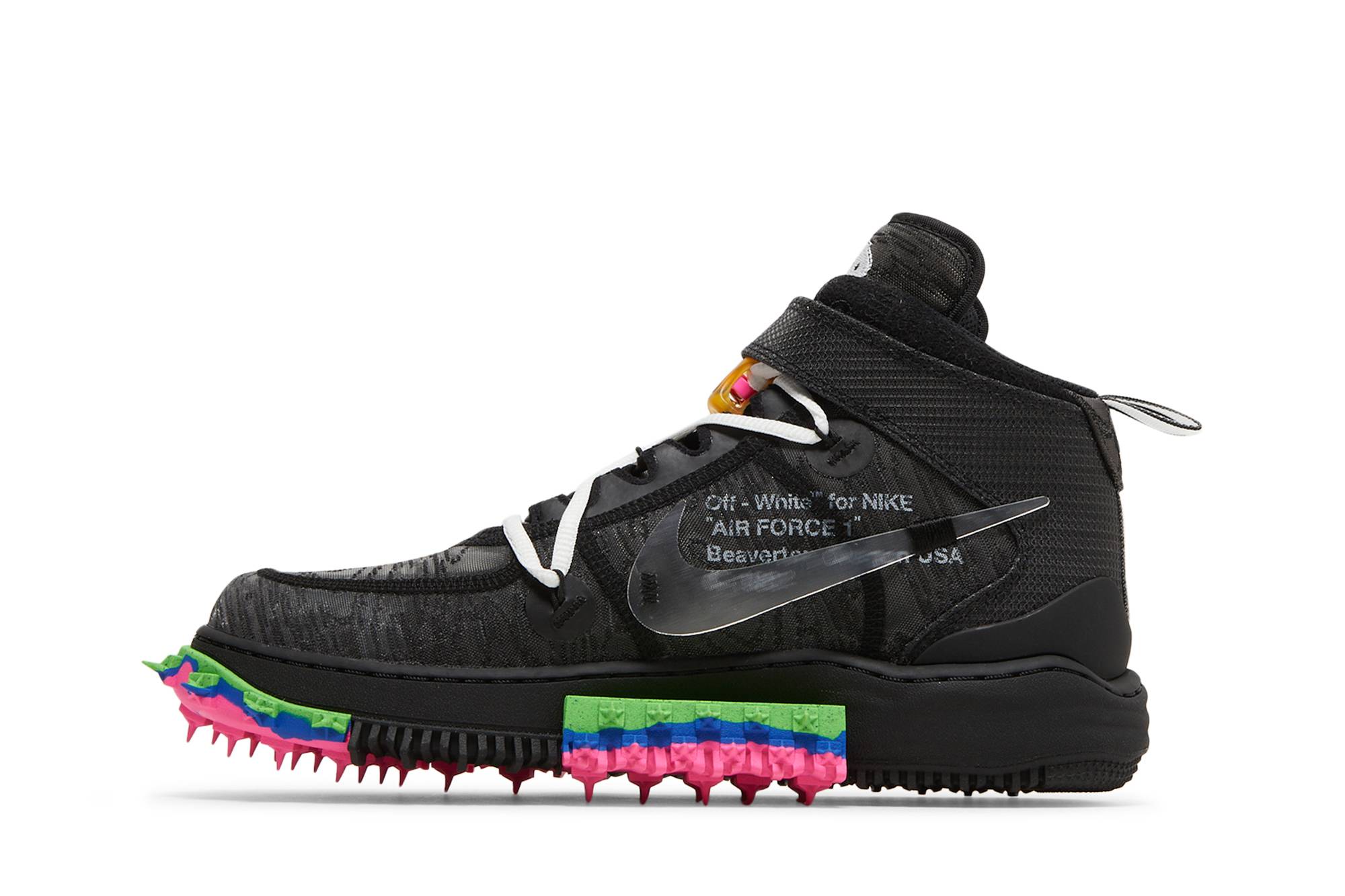 Off-White x Nike Air Force 1 Mid ‘Black’ DO6290-001 - Image 4