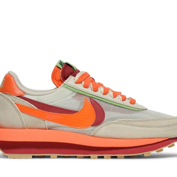sacai x CLOT x Nike LDWaffle ‘Net Orange Blaze’ DH1347-100