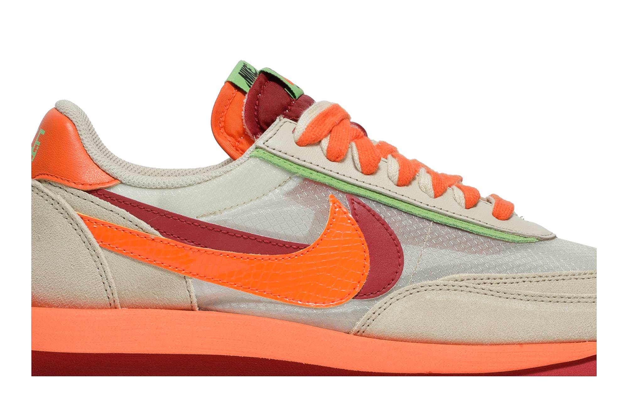 sacai x CLOT x Nike LDWaffle ‘Net Orange Blaze’ DH1347-100 - Image 3