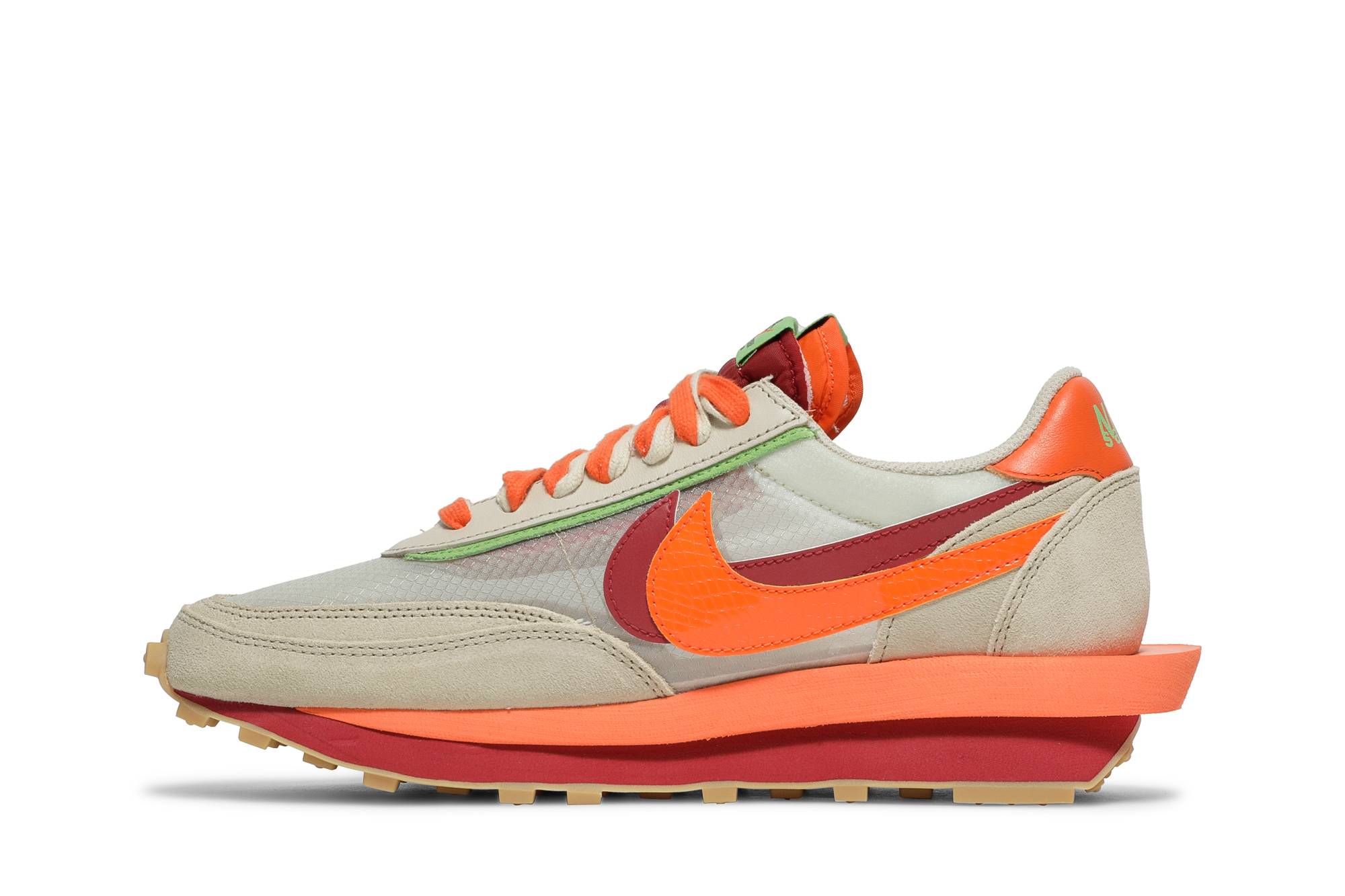 sacai x CLOT x Nike LDWaffle ‘Net Orange Blaze’ DH1347-100 - Image 4