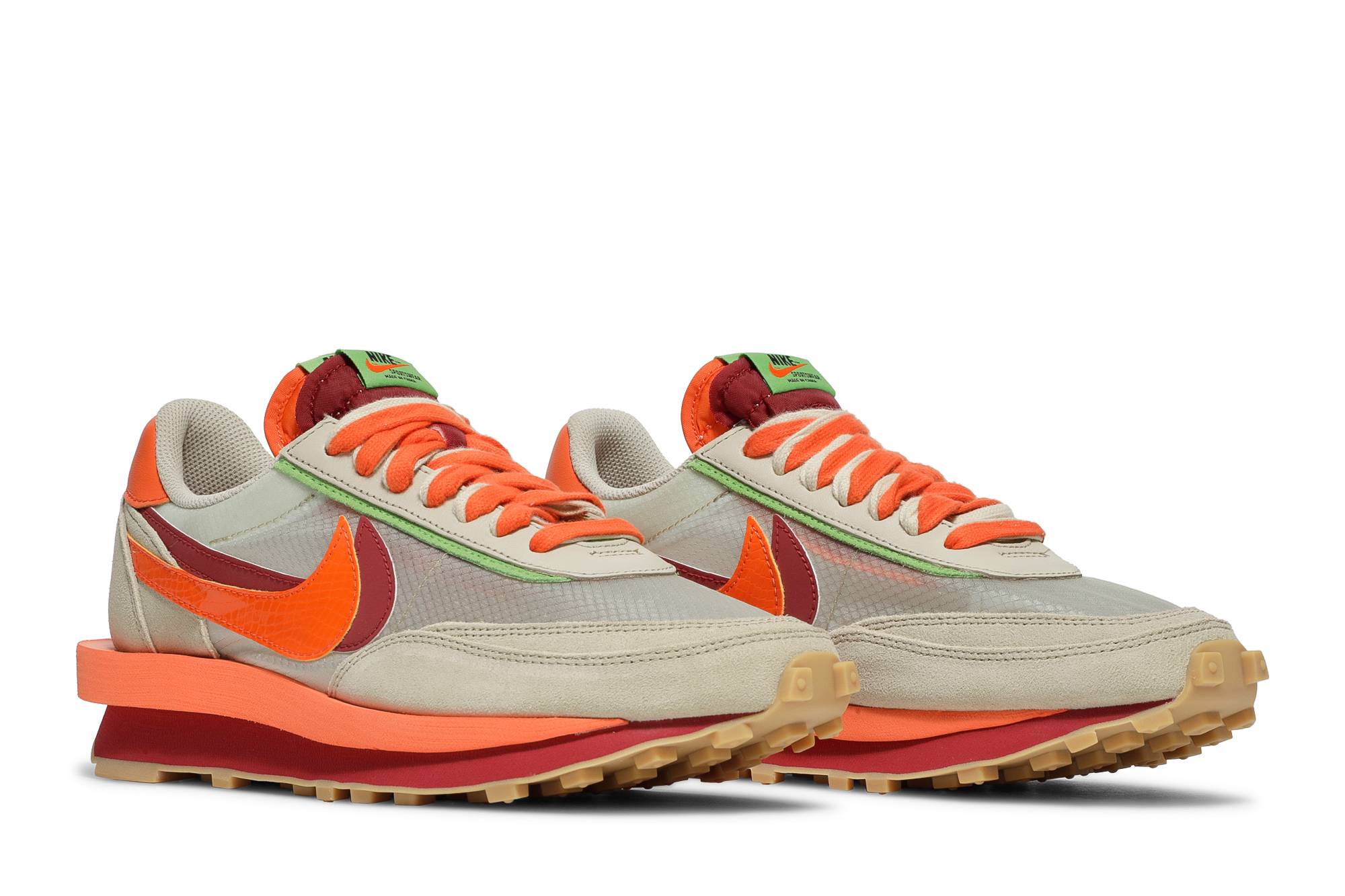 sacai x CLOT x Nike LDWaffle ‘Net Orange Blaze’ DH1347-100 - Image 9